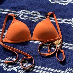 PINK Victoria's Secret triangle bikini top in burnt sienna size L